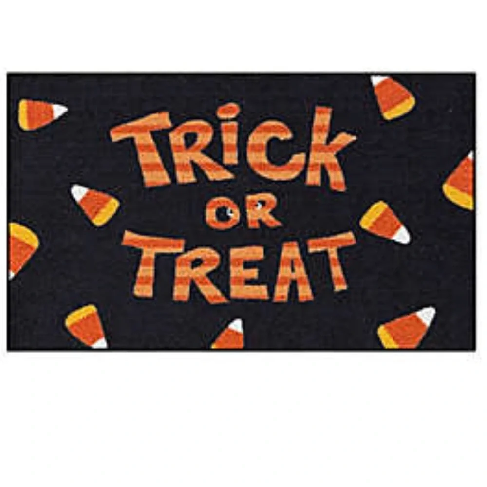 🧡 Rare Festive Halloween Candy Corn Rug 20 x 34 NWT